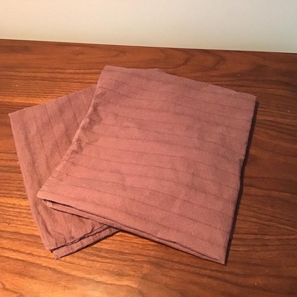 Calvin Klein Home 2 Soft-Stripe Rosewood Layered Shadows Euro Pillow Shams - Picture 1 of 3